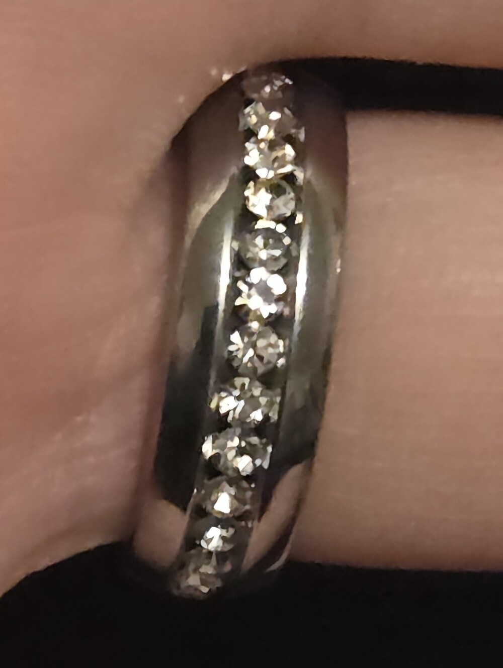 Silver Tone Size 6 Titanium Women's 6mm Ring